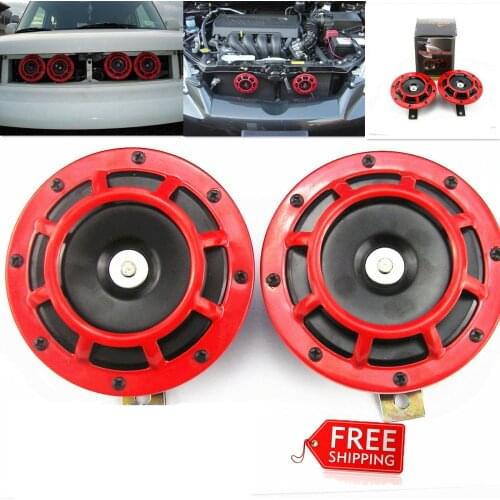 Free Shipping 1 Pair Compact Electric Blast Super Tone Hella Horn+Relay For CAR/TRUCK 12V Electric Blast Tone Air Horn Kit