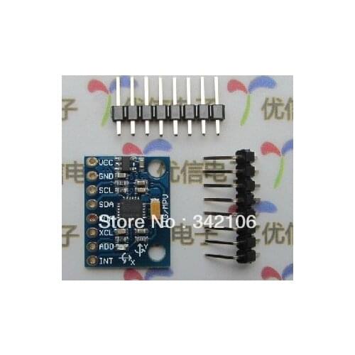 Free Shipping! 1pc GY-521 MPU-6050 module triaxial accelerometer gyroscope 6DOF module