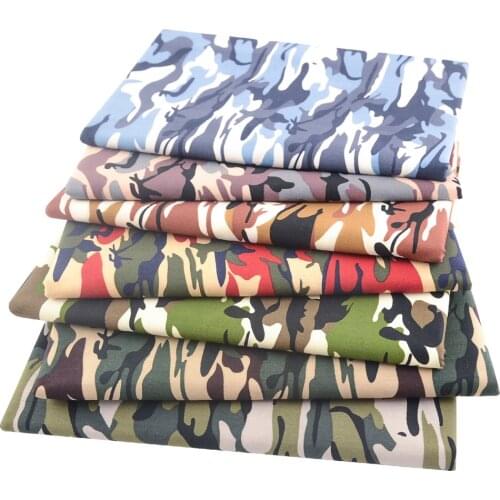 Booksew Army Green Printed Clothes Fabrics Per Half Meters Soft Poplin Cotton For Sewing patterns Dress Handicraft Needlework