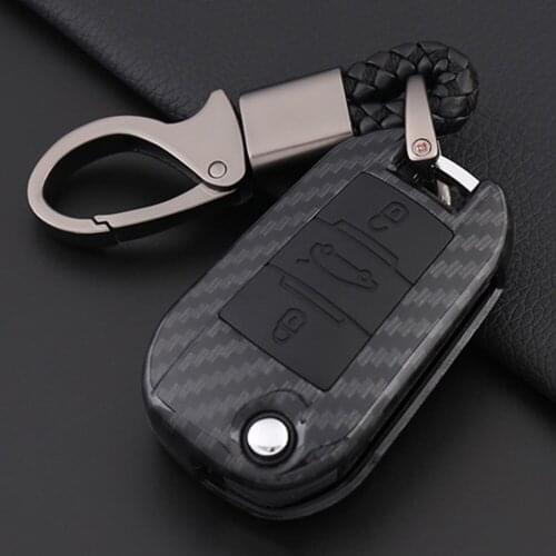 Car Key Cover Protective Key Fob Cover Silicone Lining Keyless Shell Flip Key Case for Peugeot 408 508 4008 301