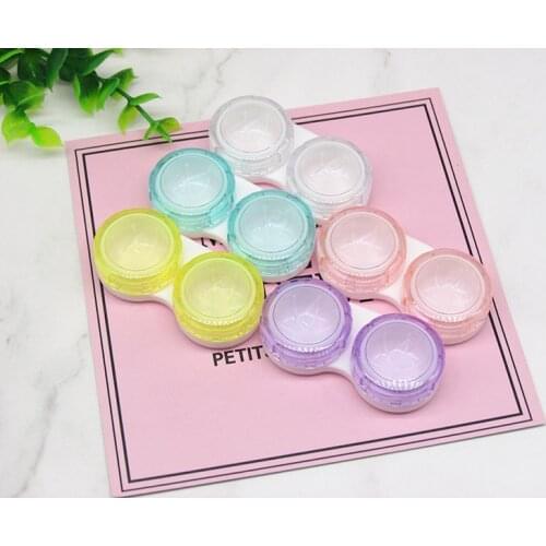 Mini Women Contact Lens Case Female Girl Colored Contact Lenses Box Women Girl Eyes Mini Lens Container Lovely Travel Kit