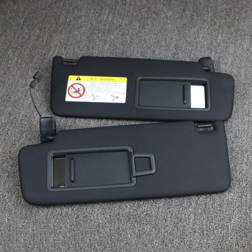 Pair Black Front Sun Visor Panel With Makeup Mirror For VW Golf 7 SportsVan Jetta MK7 T-Cross Passat B8 CC E-Golf T-Roc 213
