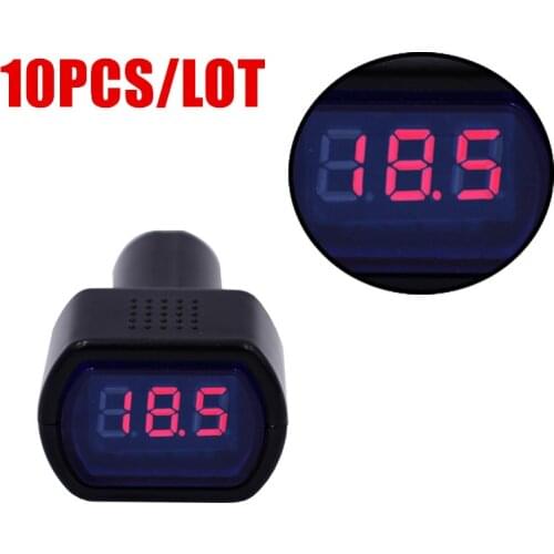 10pcs/lot Digital LED Car Truck System Battery Voltmeter Voltage Gauge Volt Meter 12V 24V Tester 20%Off