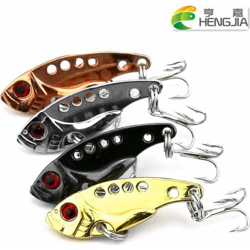 HENGJIA metal VIB blade crankbait fishing lure 4 colors 3.2g 7g 2 size sinking fishing tackle swimbait isca