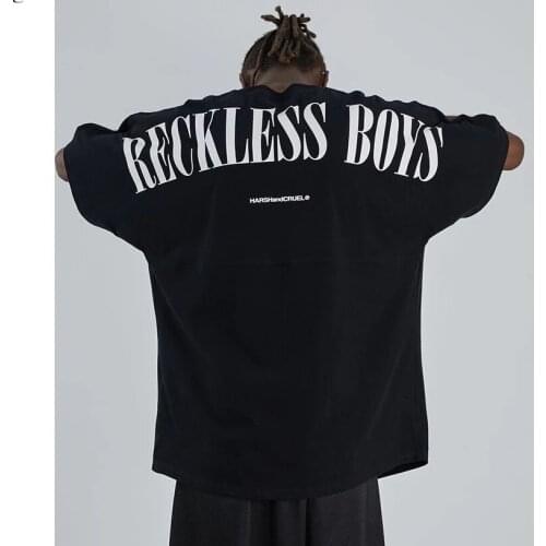 Korea Brand Men Hip-hop Loose cotton breathable Gym Casual Short Sleeve Running Workout Training Tees Fitness Top Sport clothing