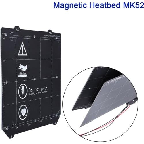 Clone I3 MK3/MK3S Magnetic Heated Bed MK52 24V Heatbed Kit With Spring Steel Sheet PEI Film For 3D Printer Prusa i3 Platform