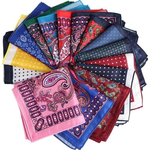 Tailor Smith Style Hankies Vivid Colorful Paisley Pocket Square Vintage Hankerchief Scarves Mens Pocket Fashion Accessories