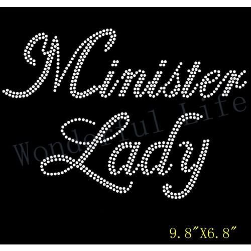 New Style Free shipping Minister Lady Clear Crystal Rhinestone Transfer in Highest Quality