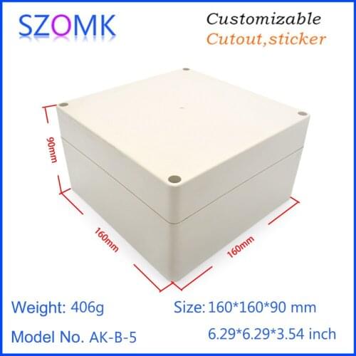 4 pcs 160*160*90mm IP65 plastic electronics waterproof enclosure for PCB design abs plastic instrument casing project box