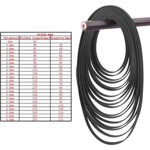 Turntable Belt Rubber Flat Drive Belt for Record Player Walkman DVD CD-ROM Repeater 4mm Wide