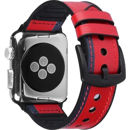 New Genuine Leather mix silicone belt for apple watch 6 band series 5 4 44mm 40 strap for apple iwatch SE wristband 38 42mm