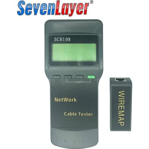 SC8108 Portable LCD Network Tester Meter&LAN Phone Cable Tester & Meter With LCD Display RJ45