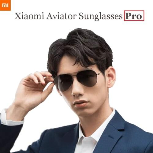 Original Xiaomi Mijia Aviator Sunglasses Pro Block UV anti-glare Stainless steel ultra-thin frame For Outdoor Travel Man Woman