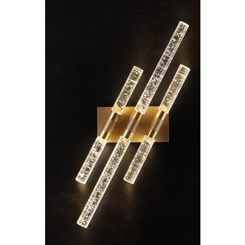 Nordic led Wall Lights Living Room Background Wall Lamp Modern Minimalist Crystal Wall Lamps Creative Bedroom lamp Mirror Light