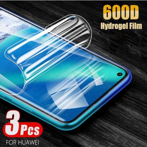 3 PCS Protective Hydrogel Film Screen for Huawei P40 P30 P20 Pro Soft Screen Film Protector for Huawei Mate 20 30 Lite Pro 600D