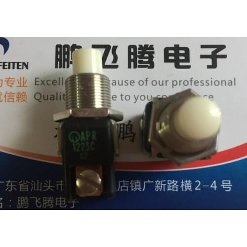 1PCS Imported French APEM button switch 2 feet screw foot industrial button switch APR1223C often open