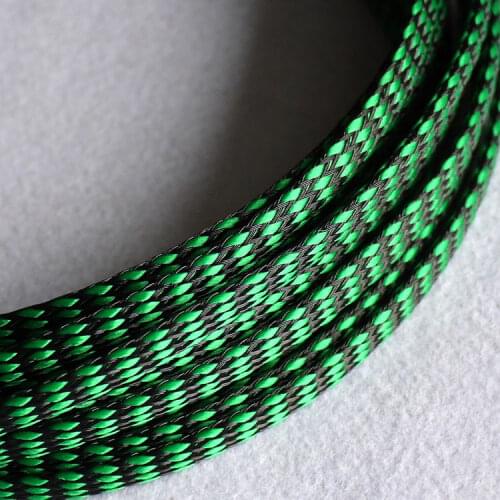10meter Cable Sleeves 10mm Cotton yarn Braid Wire Protecting PP+ PET Nylon Cable Sleeve wire mesh shock for cable sets