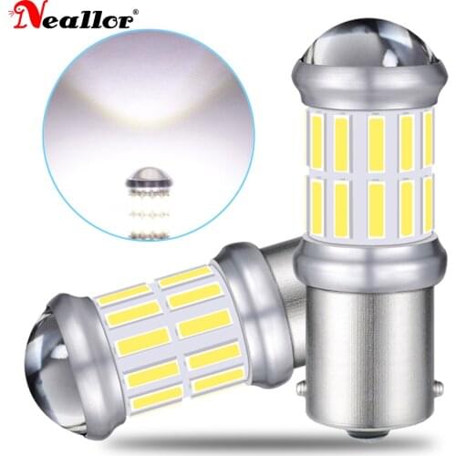 2pcs 1156 BA15S P21W 7506 27Led License Plate Car Led Turn Parking Signal Lights Brake Tail Lamps Auto Rear Reverse Bulb Back Up