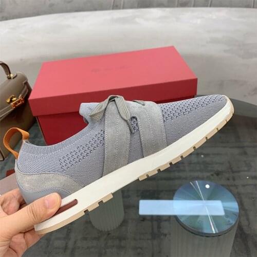 2021 Autumn Popular Shoes Women Knitted Mesh Sneakers Lace up Leisure Shoes Comfort Breathable Walk Loafers Plus Size Sock Shoes