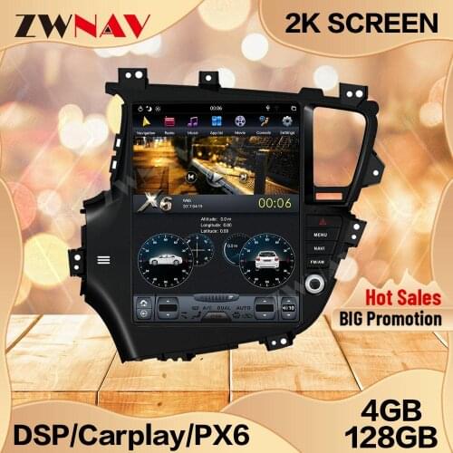 4+128G Tesla Carplay Screen For KIA Optima/KIA K5 2010 2011 2012 2013 Android 9 Multimedia Player GPS Audio Radio Stereo
