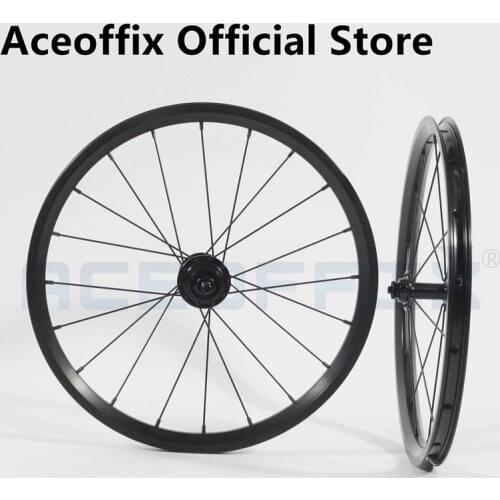 990g Aceoffix 1~3 Speed Dark Wheel Set for Brompton 16inch 349 Front 74mm Rear 112mm Wheelset