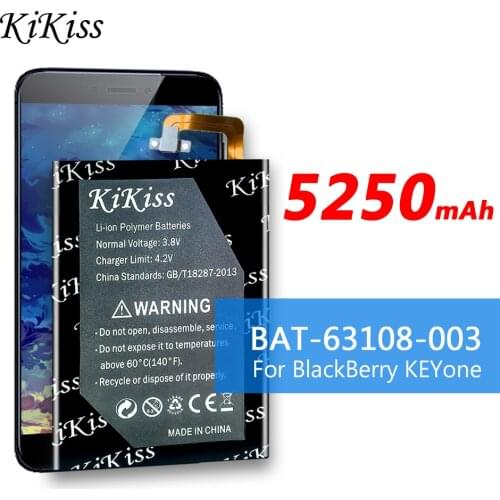 KiKiss 5250mAh Battery High Quality New BAT-63108-003 Battery for BlackBerry KEYone Smartphone battery + Free Tools