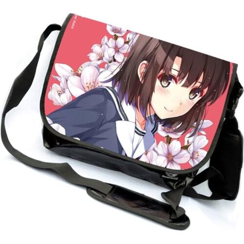 Anime Saenai heroine no sodate-kata Katou Megumi Cartoon Cosplay Bag Schoolbag Crossbody Messenger Canvas Bag for Teenagers