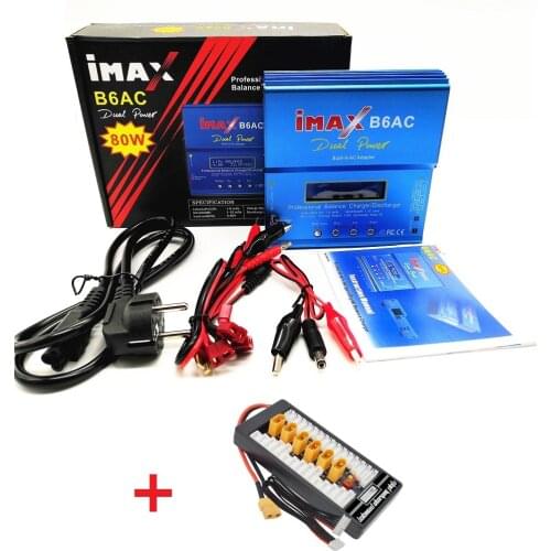 IMAX B6AC 80W B6 AC Lipo NiMH 3S/4S/5S RC Battery Balance Charger with JST-XH Balancer board EU /US /AU /UK Plug