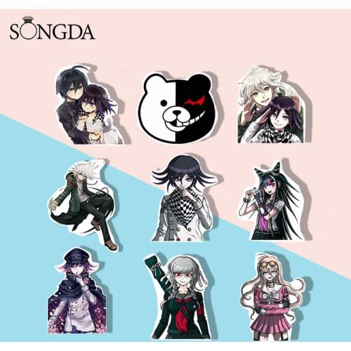 Classic Cartoon Danganronpa V3 Brooches Pins Trigger Happy Havoc Monokuma Acrylic Art Photo Lapel Brooch For Clothes Decoration
