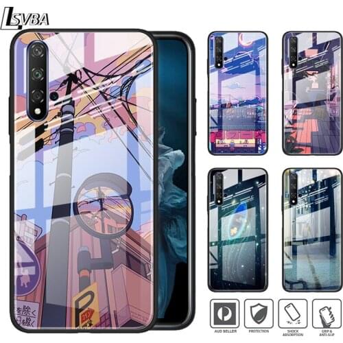 Aesthetic Style Painting Art For Honor 30 20 10 9X 8X Pro Plus Lite Tempered Glass Hot New Shell Luxury Cover Phone Case