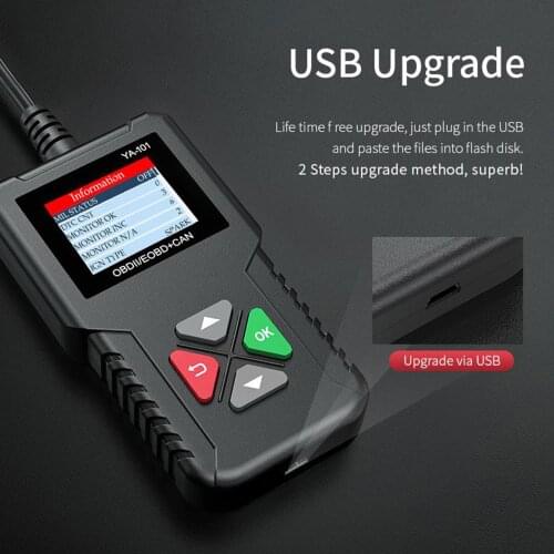 Code Reader Car Diagnostic Tool , Full Obd2 Scanner Check Engine Light Vehicle Code Reader , Support 9 Languages