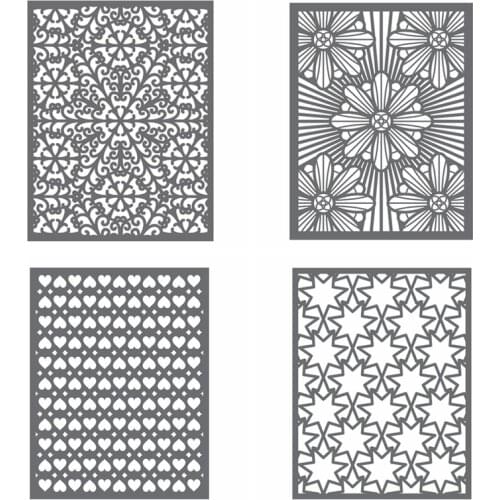 Background Die of Unique Snowflakes Stars Tiny Hearts Metal Cutting Dies New 2021 Coverplates Decorative Crafts Embossed Die Cut