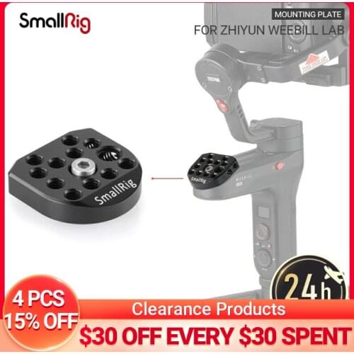 SmallRig Mounting Plate for Zhiyun Weebill LAB Gimbal Quick Release Mini Plate With 3/8 and 1/4 -20 Threaded Holes - 2275