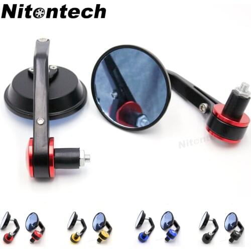 7/8" 22mm motorcycle full aluminum round rear view mirror Motorcycle Side Mirrors