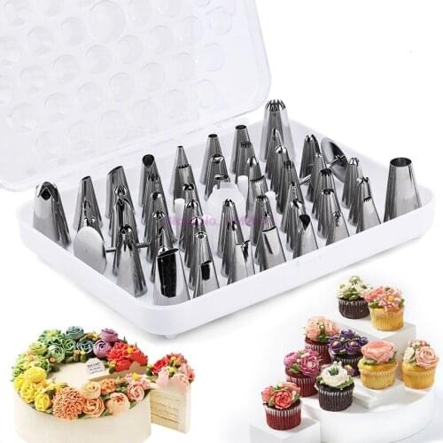 20set 52pcs/set Stainless Steel Tulip Icing Piping Nozzles Pastry Tips Set For Cake Decorating Sugar Tool Baking Accessories