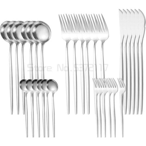 Dinnerware Set Stainless Steel 30Pcs Green Gold Cutlery Set Tableware Knife Salad Fork Spoon Flatware Set Dishwasher Safe