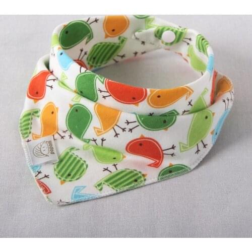 Baby Boy bibs High quality triangle double layers cotton baberos Cartoon Character Animal Print bandana dribble drool bib