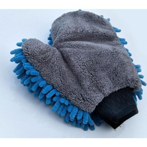 1Pcs 2019 New Super Thick Car Wash Glove Double-faced Microfiber Chenille Car Care Clean Wax Drying Tool Auto Detailing Gloves