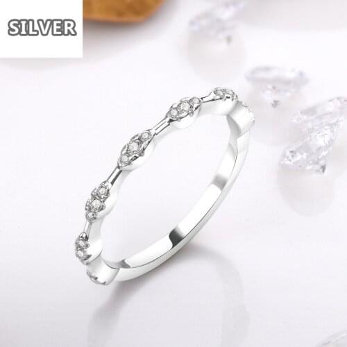 Very simple and irregular wild wave female new style wall inlaid diamond ring for girlfriend Christmas gift