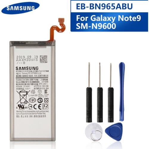 Original Replacement Phone Battery EB-BN965ABU For Samsung Galaxy Note9 Note 9 SM-N9600 Authentic Rechargeable Battery 4000mAh
