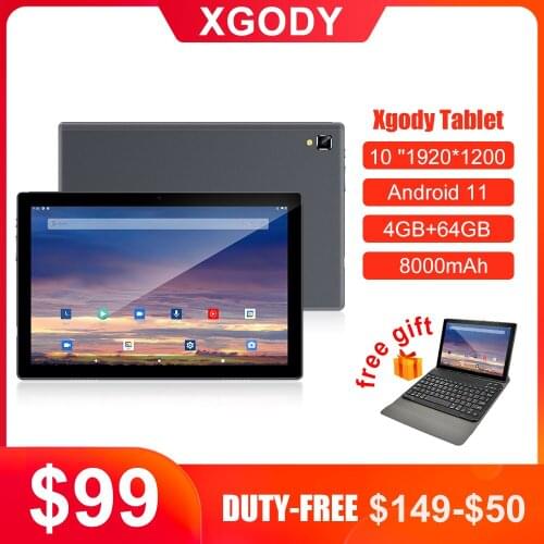 Tablet Android 11 4GB RAM 64GB ROM Octa-core 10 10.1 Inch Network 2000x1200 Px 8MP camera Dual Tablet PC Wifi Type-C
