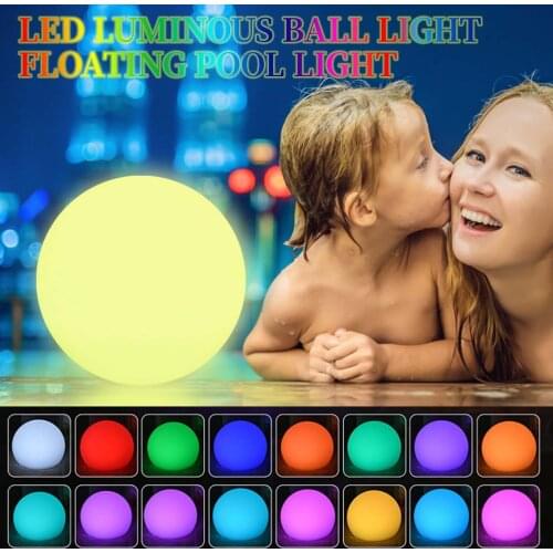 Remote Controlled RGB Floating Light Waterproof Swimming Pool Ball Led Lamp For Outdoor Garden Party Decoration Night Light