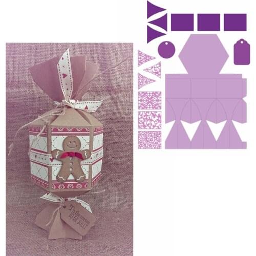 Sugar-Style Gift Box Metal Cutting Dies Foldable Wrapped Gift Sugar Box Die Cuts For Card Making DIY 2019 Embossed Crafts