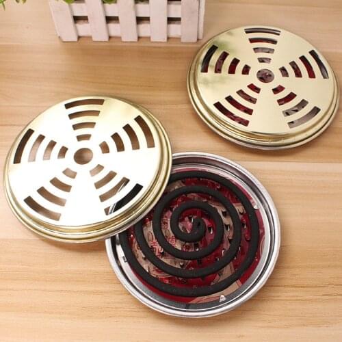 Portable Mosquito Coils Holder Round Rack for Home Outdoor Insect Repellent Box