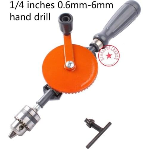 1/4 inches 0.6-6mm Hand Drill Model Drilling Micro Auger hand drill DIY Woodworking Tools