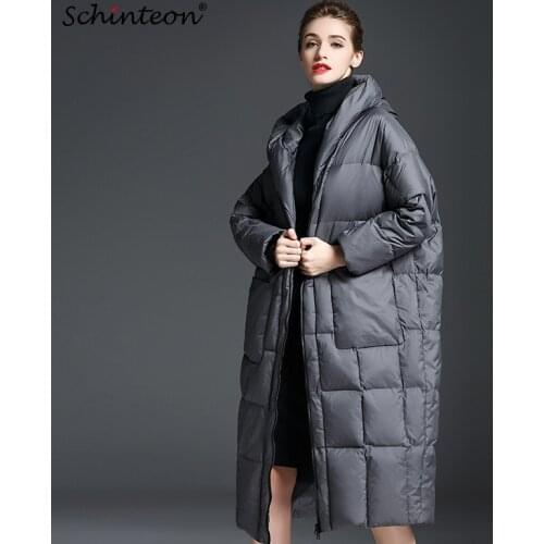 Schinteon European Style Women Down Jacket Winter Down Coats Outwear -30 Degree Warm Garment Fashion Plus Size Fast Shipping