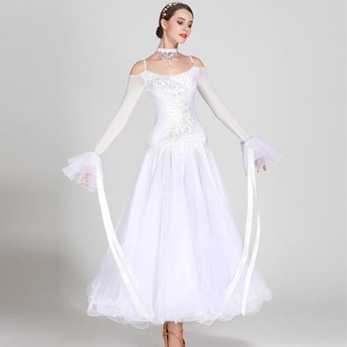 Standard ballroom dress woman ballroom dance competition dresses foxtrot dance dress tango dance costumes women dance wear sequi