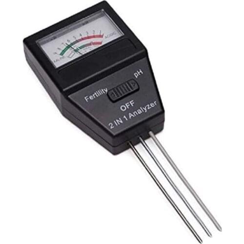 L9BE 2 in 1 Soil PH Tester Fertile Plant Fertile Meter Analyzer with 3 Probes for Gardening Tool