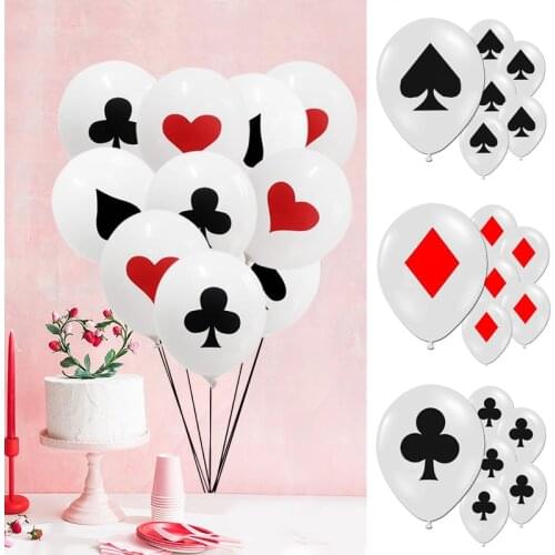 10pcs/lot 12 Inch Poker Balloons Christmas Scene Set Birthday Decoration Latex Balloon Theme Party Balloon