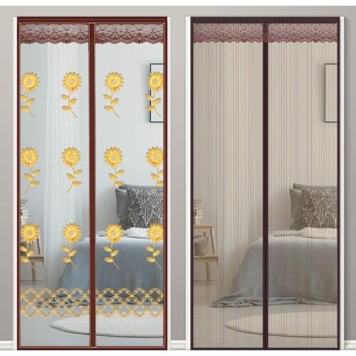 High-Quality Summer Anti-Mosquito Magnetic Door Curtain Mesh Net Velcro Free -Hand Installation Anti fly insect mosquito screen